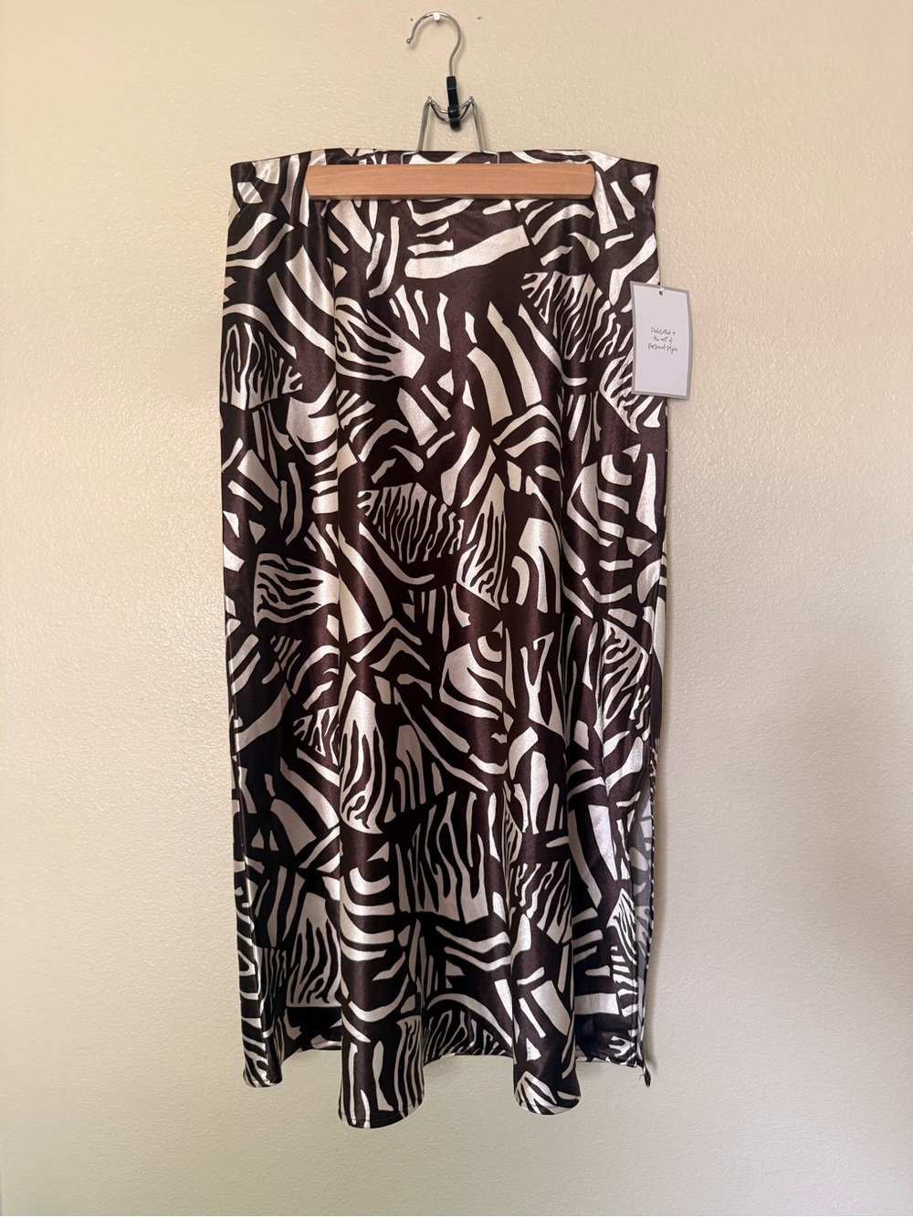 NWT Zebra Print Brown and White Pencil Skirt